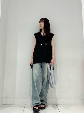 「SENSE OF PLACE by URBAN RESEARCH（センスオブプレイスバイアーバンリサーチ）のアイテム（その他アウター）」を使った、ななみさん（レディース・169cm）の夏コーディネート