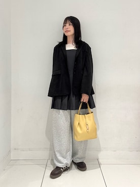 「イチ推しジャケットスタイル」｜「アイテム（トートバッグ）」を使った、ななみさん（レディース・169cm）の秋コーディネート