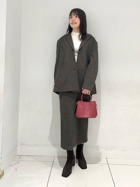 「イチ推しジャケットスタイル」｜「アイテム（その他アウター）」を使った、ななみさん（レディース・169cm）の秋コーディネート