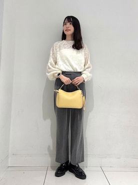「ブラウスが主役の春コーデ」｜ななみさん（レディース・169cm）の春コーディネート