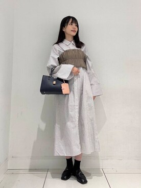 「SENSE OF PLACE by URBAN RESEARCH（センスオブプレイスバイアーバンリサーチ）のコインローファー（ローファー）」を使った、ななみさん（レディース・169cm）の春コーディネート