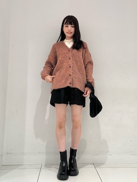 「SENSE OF PLACE by URBAN RESEARCH（センスオブプレイスバイアーバンリサーチ）の『消臭』サイドゴアボリュームソールブーツ（ブーツ）」を使った、ななみさん（レディース・169cm）の秋コーディネート