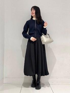 「SENSE OF PLACE by URBAN RESEARCH（センスオブプレイスバイアーバンリサーチ）の『消臭』サイドゴアボリュームソールブーツ（ブーツ）」を使った、ななみさん（レディース・169cm）の冬コーディネート