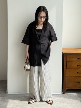 「reca（レカ）のアイテム（ジャケット/アウター）」を使った、konさん（レディース・154cm）の春コーディネート