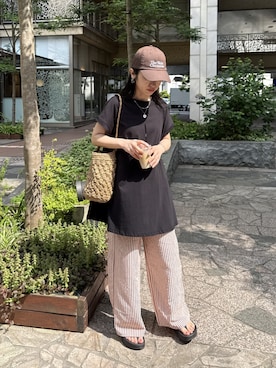 「reca（レカ）のアイテム」を使った、konさん（骨格ナチュラル・レディース・154cm）の夏コーディネート