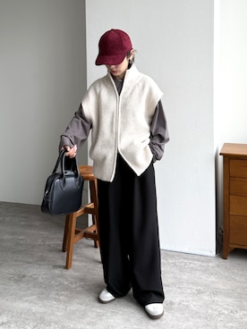 「reca（レカ）のアイテム（その他パンツ）」を使った、konさん（レディース・154cm）の秋コーディネート