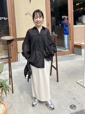 「reca（レカ）のアイテム（スカート）」を使った、konさん（レディース・154cm）の春コーディネート