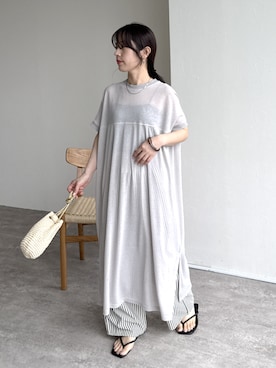 「reca（レカ）のアイテム（ワンピース/ドレス）」を使った、konさん（レディース・154cm）の夏コーディネート
