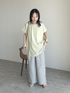 「reca（レカ）のアイテム（Tシャツ/カットソー）」を使った、konさん（レディース・154cm）の夏コーディネート