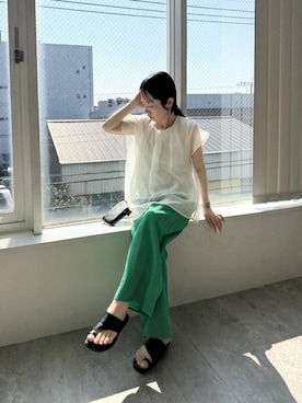 「reca（レカ）のアイテム」を使った、konさん（レディース・154cm）の春コーディネート