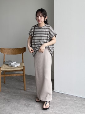 「reca（レカ）のアイテム（スカート）」を使った、konさん（レディース・154cm）の春コーディネート