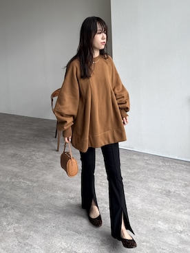 「reca（レカ）のアイテム（スウェット）」を使った、konさん（レディース・154cm）の秋コーディネート