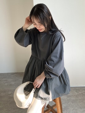 「reca（レカ）のアイテム（その他トップス）」を使った、konさん（レディース・154cm）の春コーディネート