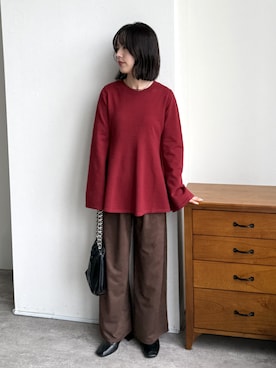 「reca（レカ）のアイテム（その他パンツ）」を使った、konさん（レディース・154cm）の秋コーディネート