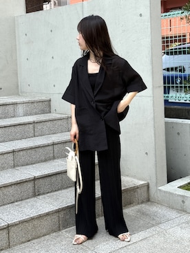 「reca（レカ）のアイテム（ジャケット/アウター）」を使った、konさん（レディース・154cm）の春コーディネート