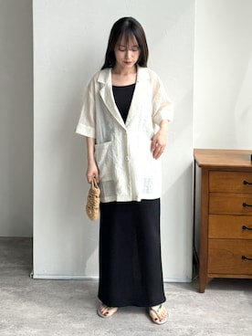 「reca（レカ）のアイテム（ジャケット/アウター）」を使った、konさん（レディース・154cm）の春コーディネート