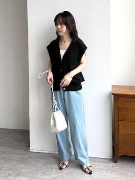 「reca（レカ）のアイテム（パンツ）」を使った、konさん（レディース・154cm）の夏コーディネート