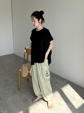 「reca（レカ）のアイテム（カーゴパンツ）」を使った、konさん（レディース・154cm）の春コーディネート