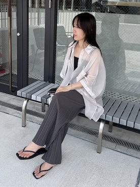 「reca（レカ）のアイテム（パンツ）」を使った、konさん（レディース・154cm）の夏コーディネート