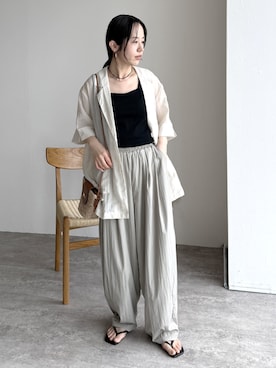 「reca（レカ）のアイテム（ジャケット/アウター）」を使った、konさん（レディース・154cm）の春コーディネート