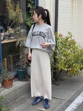 「reca（レカ）のアイテム（スカート）」を使った、konさん（レディース・154cm）の春コーディネート