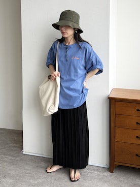 「reca（レカ）のアイテム（スカート）」を使った、konさん（レディース・154cm）の夏コーディネート