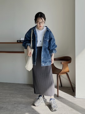 「reca（レカ）のアイテム（デニムジャケット）」を使った、konさん（レディース・153cm）の秋コーディネート