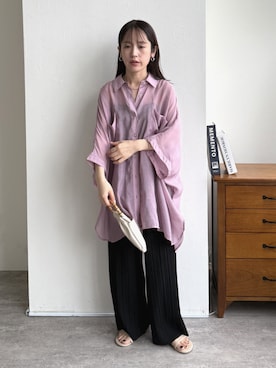 「reca（レカ）のアイテム（パンツ）」を使った、konさん（レディース・154cm）の夏コーディネート