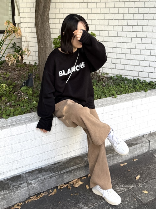 コーデュロイ裏フリースイージーパンツ