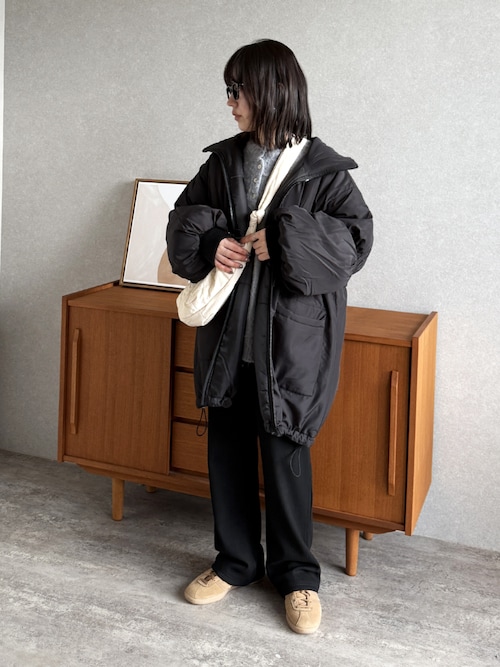 ぬくぬく暖か！美シルエット裏起毛セミワイドリブパンツ