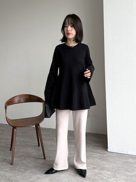 「reca（レカ）のアイテム（その他パンツ）」を使った、konさん（レディース・154cm）の秋コーディネート