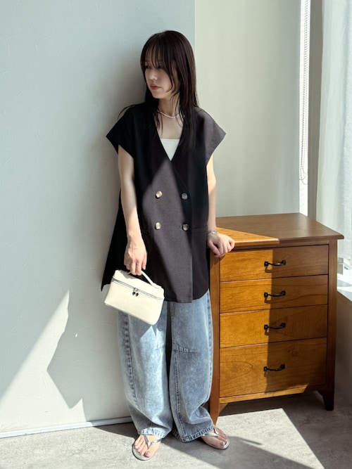 デニムバレルレッグパンツ（デニムパンツ）｜reca（レカ）の