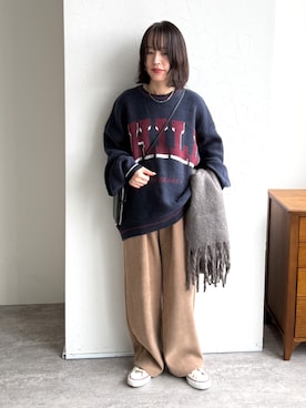「reca（レカ）のアイテム（その他パンツ）」を使った、konさん（レディース・154cm）の秋コーディネート