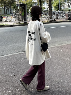 「reca（レカ）のアイテム（その他パンツ）」を使った、konさん（レディース・154cm）の秋コーディネート