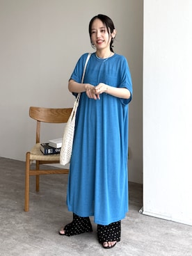 「reca（レカ）の迷わず着れる！大人のセミワイドプリーツパンツ（その他パンツ、その他）」を使った、konさん（レディース・154cm）の春コーディネート