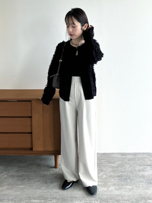 セール】セミワイドタックストレートパンツ（その他パンツ）｜reca