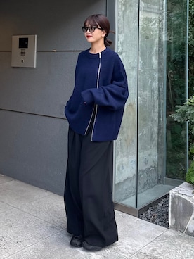 「アイテム（サングラス）」を使った、mayさん（レディース・164cm）の秋コーディネート