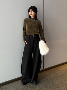 「アイテム（トートバッグ）」を使った、mayさん（レディース・164cm）の秋コーディネート