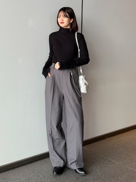 「アイテム（ショルダーバッグ）」を使った、mayさん（レディース・164cm）の秋コーディネート