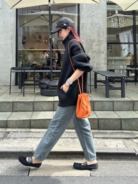 「Lui's（ルイス）のアイテム（ブルゾン）」を使った、mayさん（レディース・164cm）の秋コーディネート