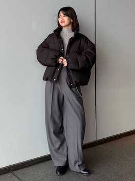 「アイテム（ダウンジャケット/コート）」を使った、mayさん（レディース・164cm）の秋コーディネート