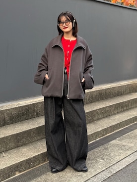 「アイテム（ブルゾン）」を使った、mayさん（レディース・164cm）の秋コーディネート