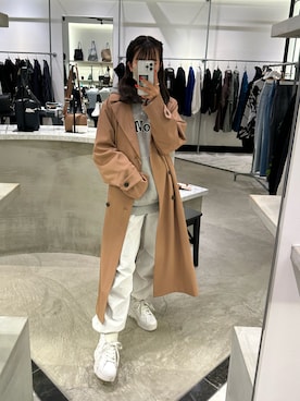 「Lui's（ルイス）のアイテム（トレンチコート）」を使った、mayさん（レディース・164cm）の冬コーディネート
