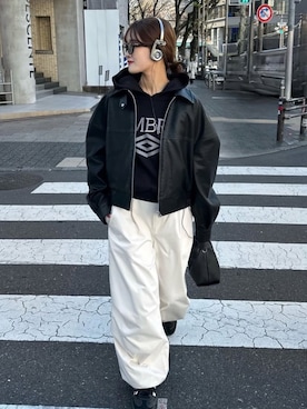 「アイテム（トートバッグ）」を使った、mayさん（レディース・164cm）の秋コーディネート