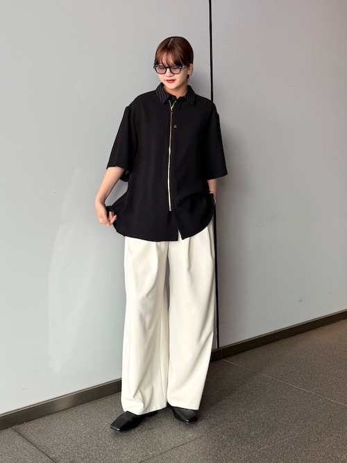 CULLNI exclusive for Lui's】クレリック半袖ZIPシャツジャケット
