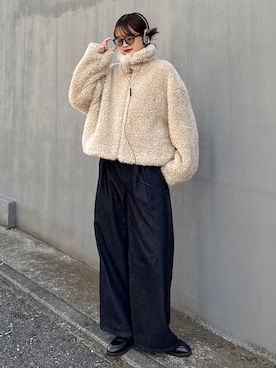 「アイテム（ローファー）」を使った、mayさん（レディース・164cm）の秋コーディネート