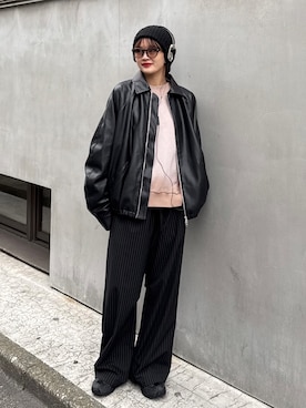 「アイテム（ブルゾン）」を使った、mayさん（レディース・164cm）の秋コーディネート