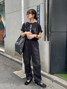 「大人カジュアルコーデ」｜「アイテム（カーゴパンツ）」を使った、mayさん（レディース・164cm）の春コーディネート