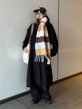 「アイテム（ステンカラーコート）」を使った、mayさん（レディース・164cm）の秋コーディネート