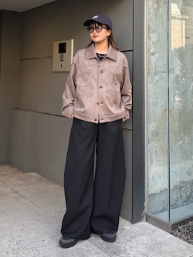 「アイテム（ブルゾン）」を使った、mayさん（レディース・164cm）の冬コーディネート